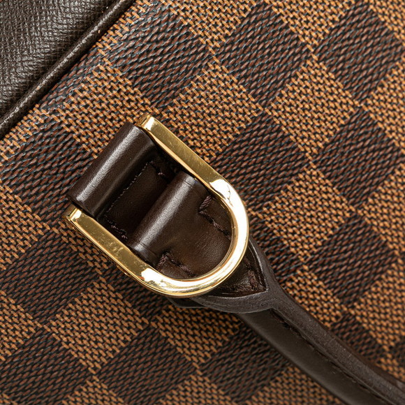 Louis Vuitton Leather Damier Brera Handbag Brown - Picture 4 of 8